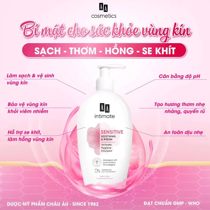 Gel Vệ Sinh Phụ Nữ AA Sensitive Soothing & Fresh 300ml