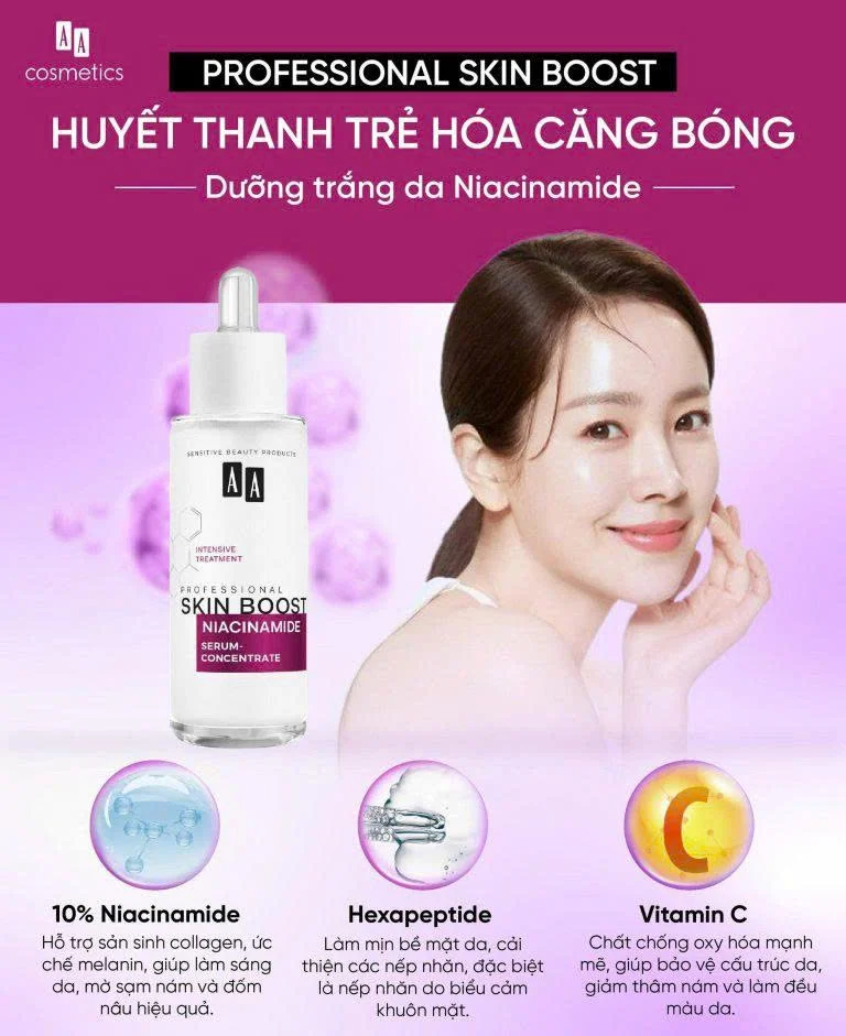 Huyết Thanh Dưỡng Sáng AA Professional Skin Boost Niacinamide 10% 30ml — Ảnh 3