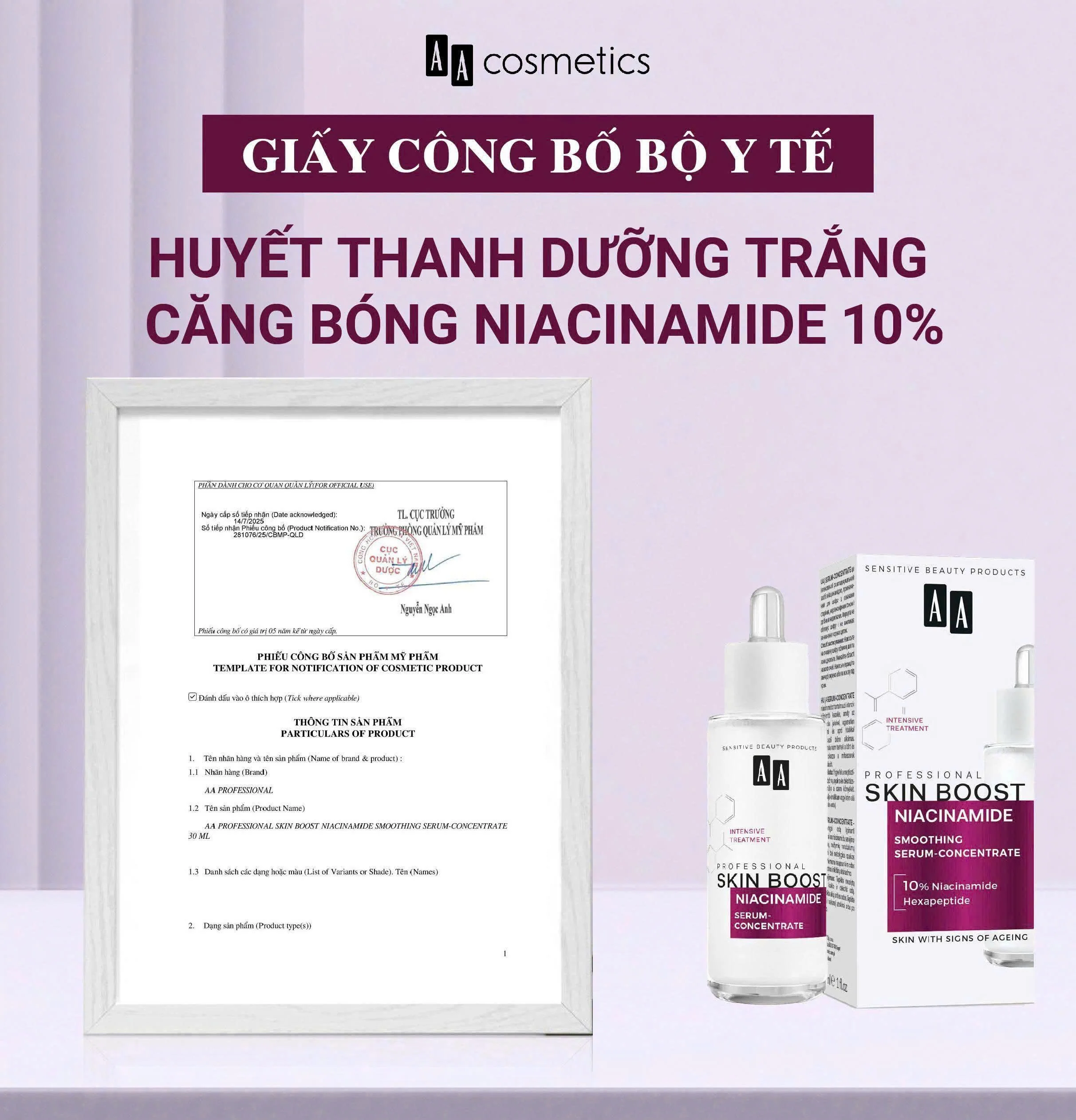 Huyết Thanh Dưỡng Sáng AA Professional Skin Boost Niacinamide 10% 30ml — Ảnh 5