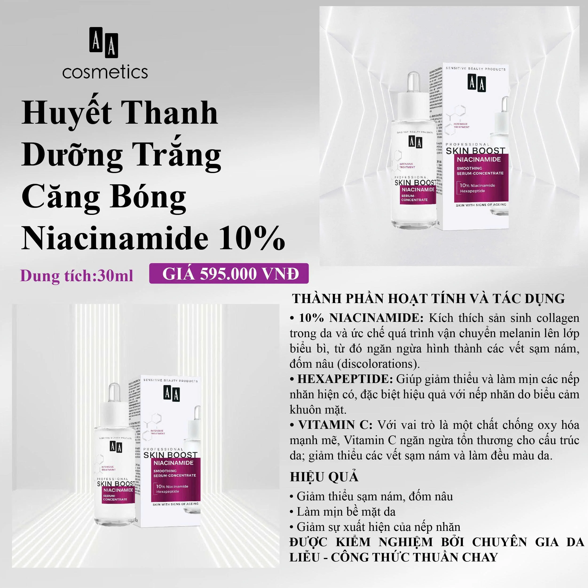Huyết Thanh Dưỡng Sáng AA Professional Skin Boost Niacinamide 10% 30ml — Ảnh 6