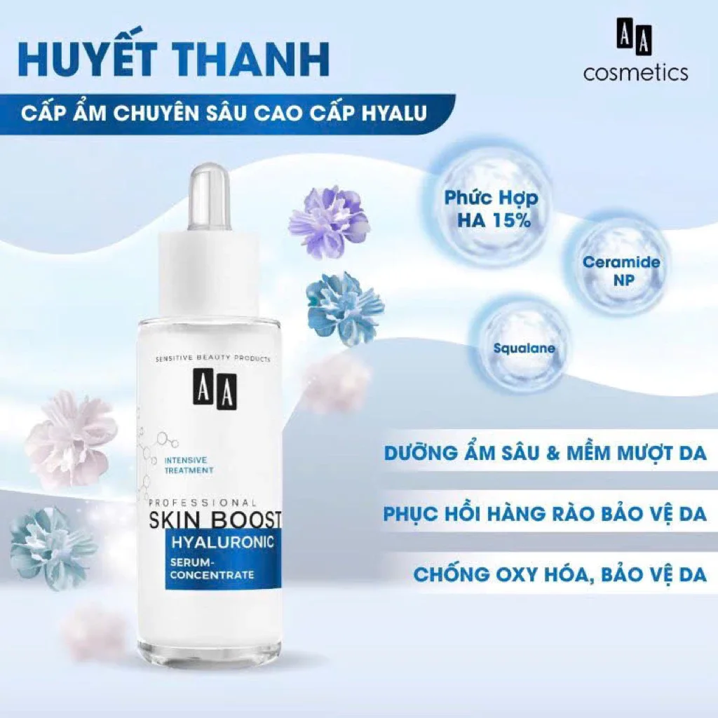 Huyết Thanh Cấp Ẩm Chuyên Sâu AA Professional Skin Boost Hyaluronic 30ml