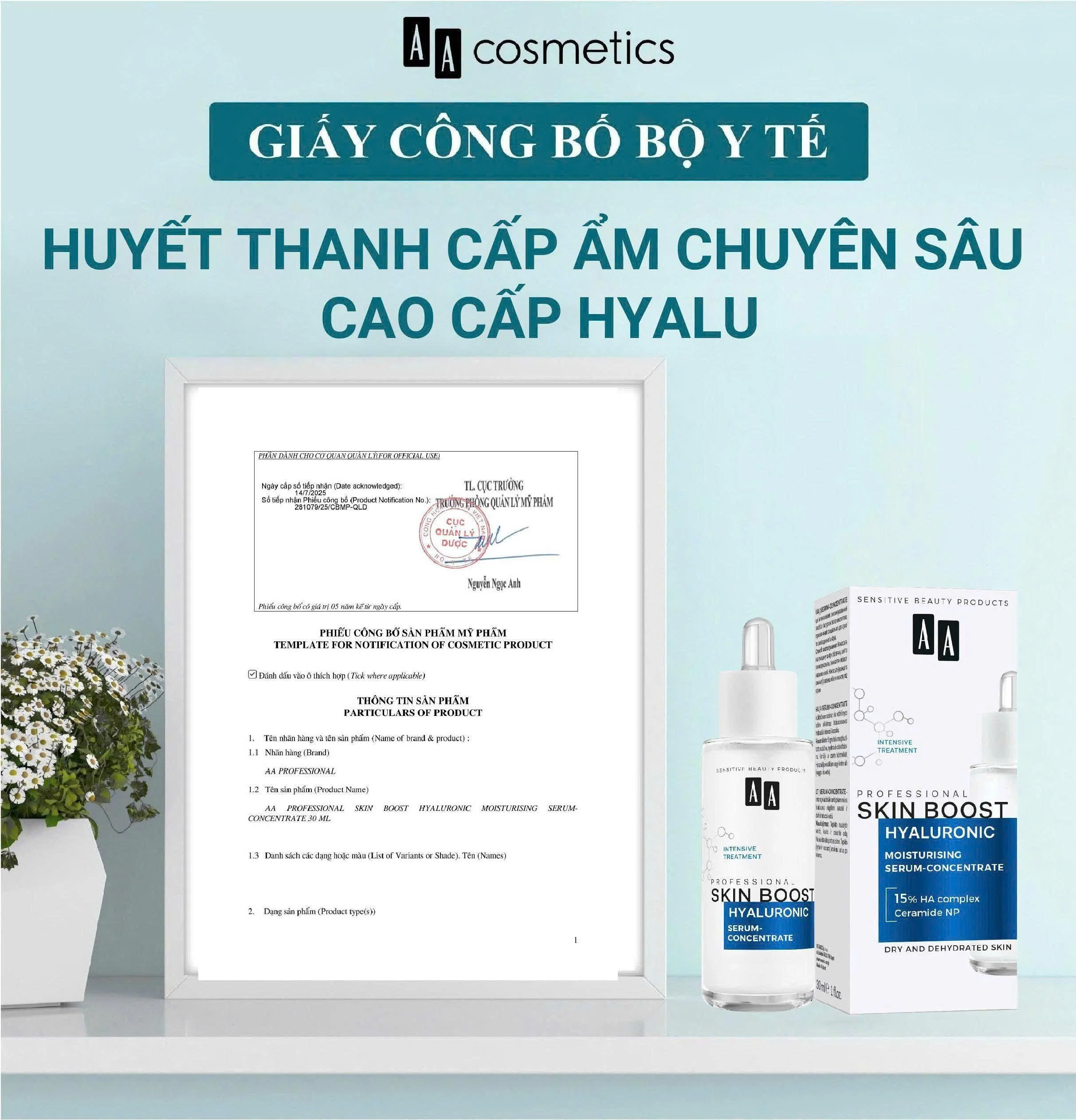 Huyết Thanh Cấp Ẩm Chuyên Sâu AA Professional Skin Boost Hyaluronic 30ml — Ảnh 5