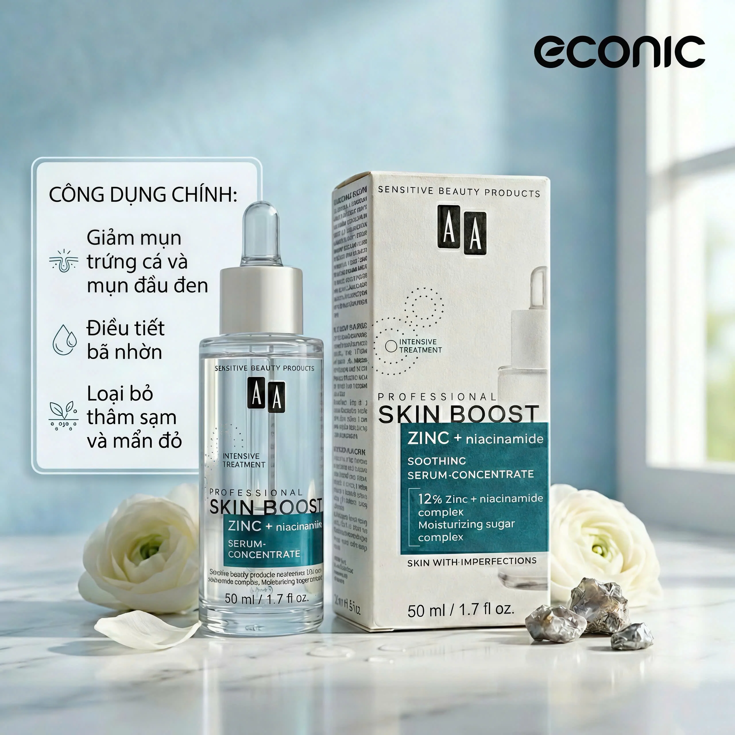 Huyết Thanh Hỗ Trợ Giảm Mụn AA Skin Boost Zinc + Niacinamide 12% 30ml — Ảnh 2