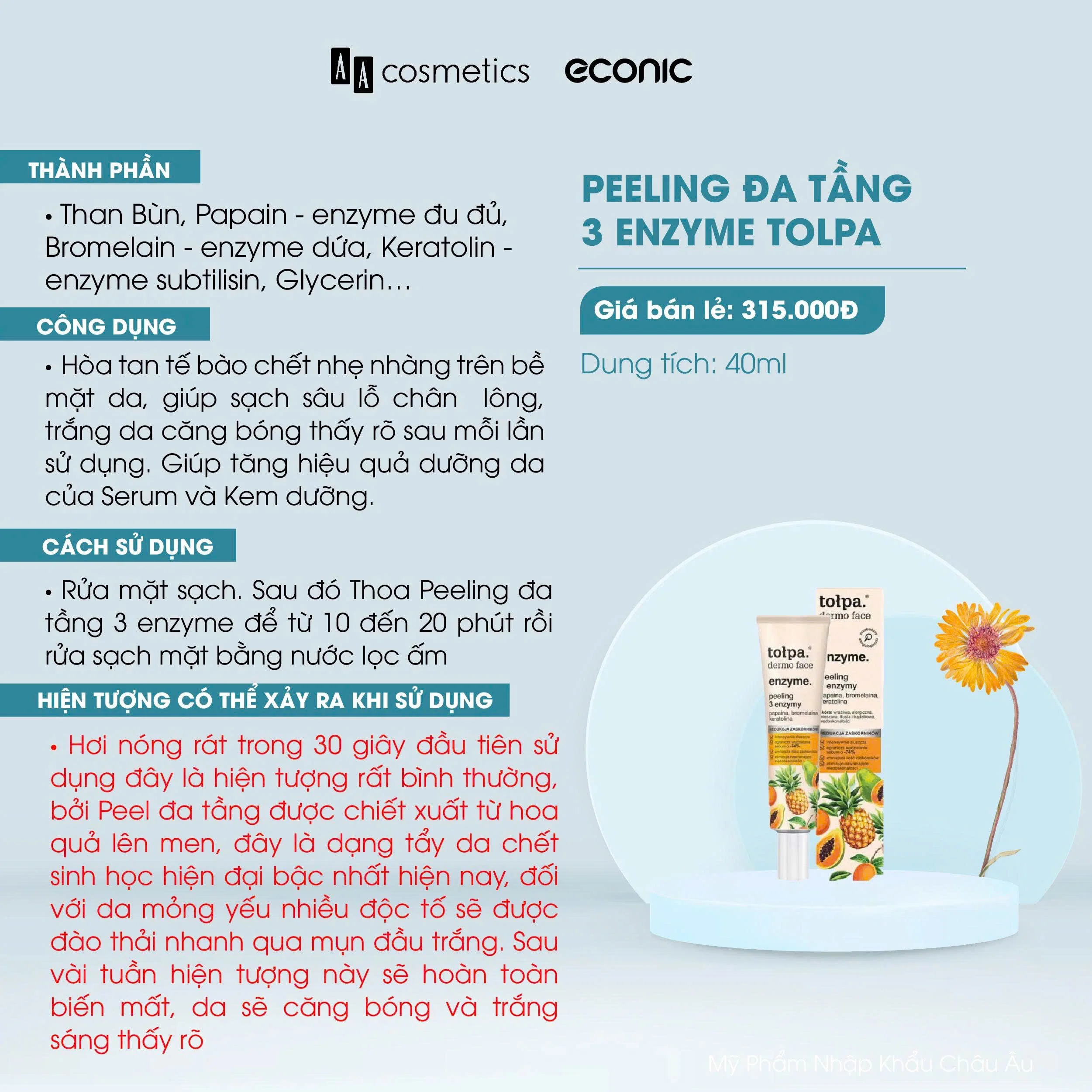 Tẩy da chết Peeling Da Tầng 3 Enzyme Tolpa (40ml) — Ảnh 4