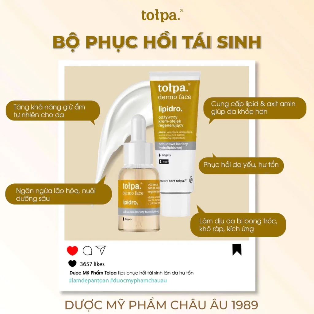Kem Phục Hồi Tołpa Lipidro 40ml — Ảnh 2