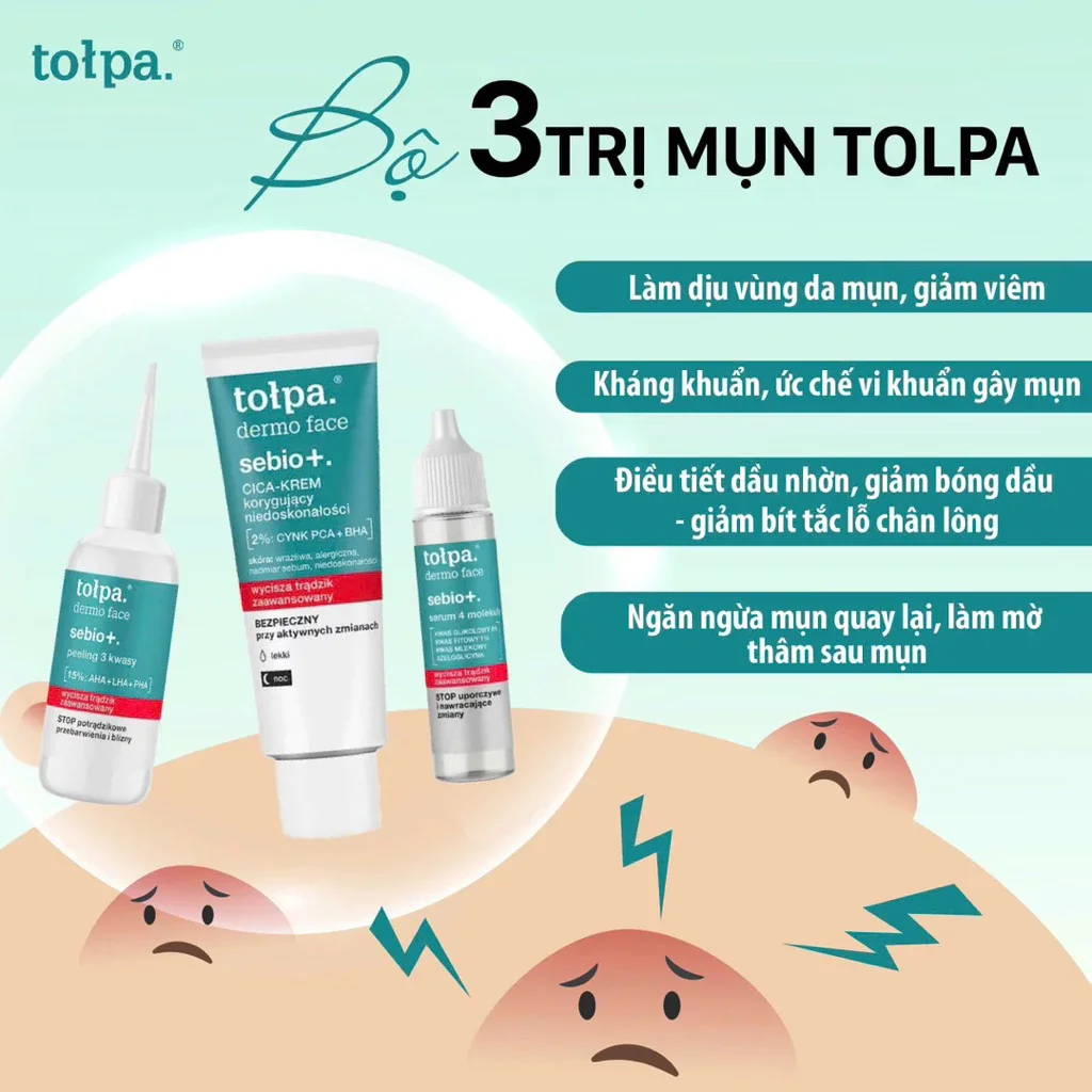 Huyết Thanh Tołpa Dermo Face Sebio+ Serum 4 Molekuły 20ml — Ảnh 6