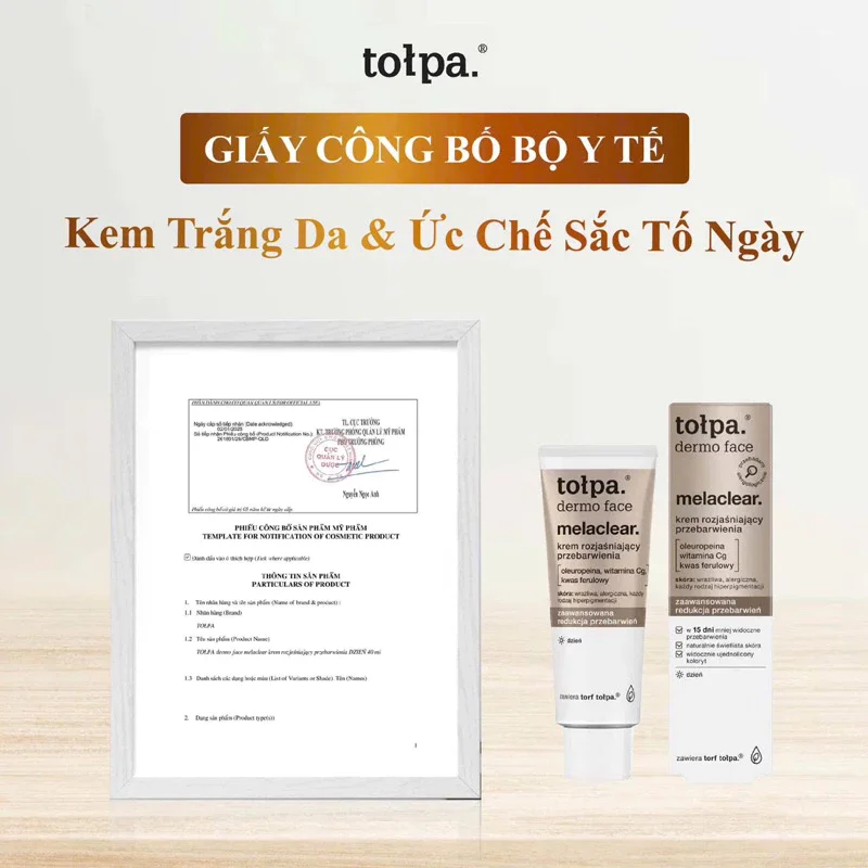 Kem Điều Chỉnh Sắc Tố Ban Đêm Tołpa Melaclear 40ml