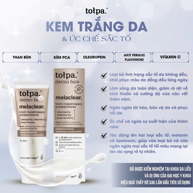 Kem Điều Chỉnh Sắc Tố Ban Đêm Tołpa Melaclear 40ml — Ảnh 2