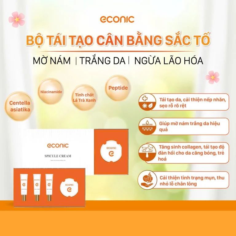 Bộ Tái Tạo Cân Bằng Sắc Tố Econic Spicule Cream Set 15ml — Ảnh 5